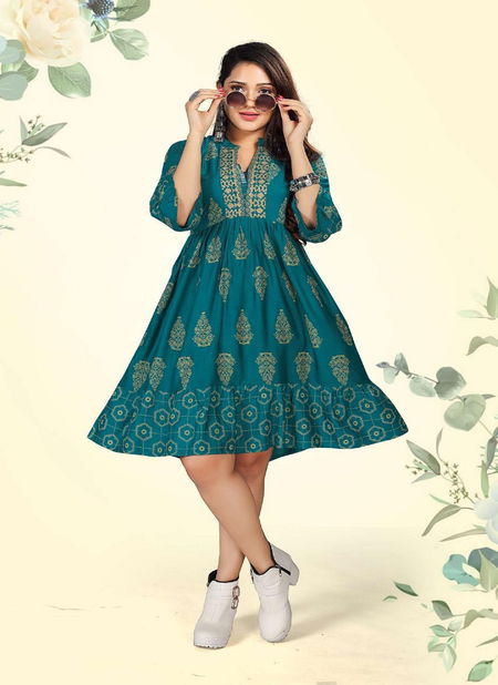 Beauty Queen Vihana 1 New Fancy Wear Shorty Rayon Printed Kurti Collection Catalog